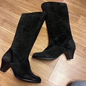Chic Black Heeled Boots for Women